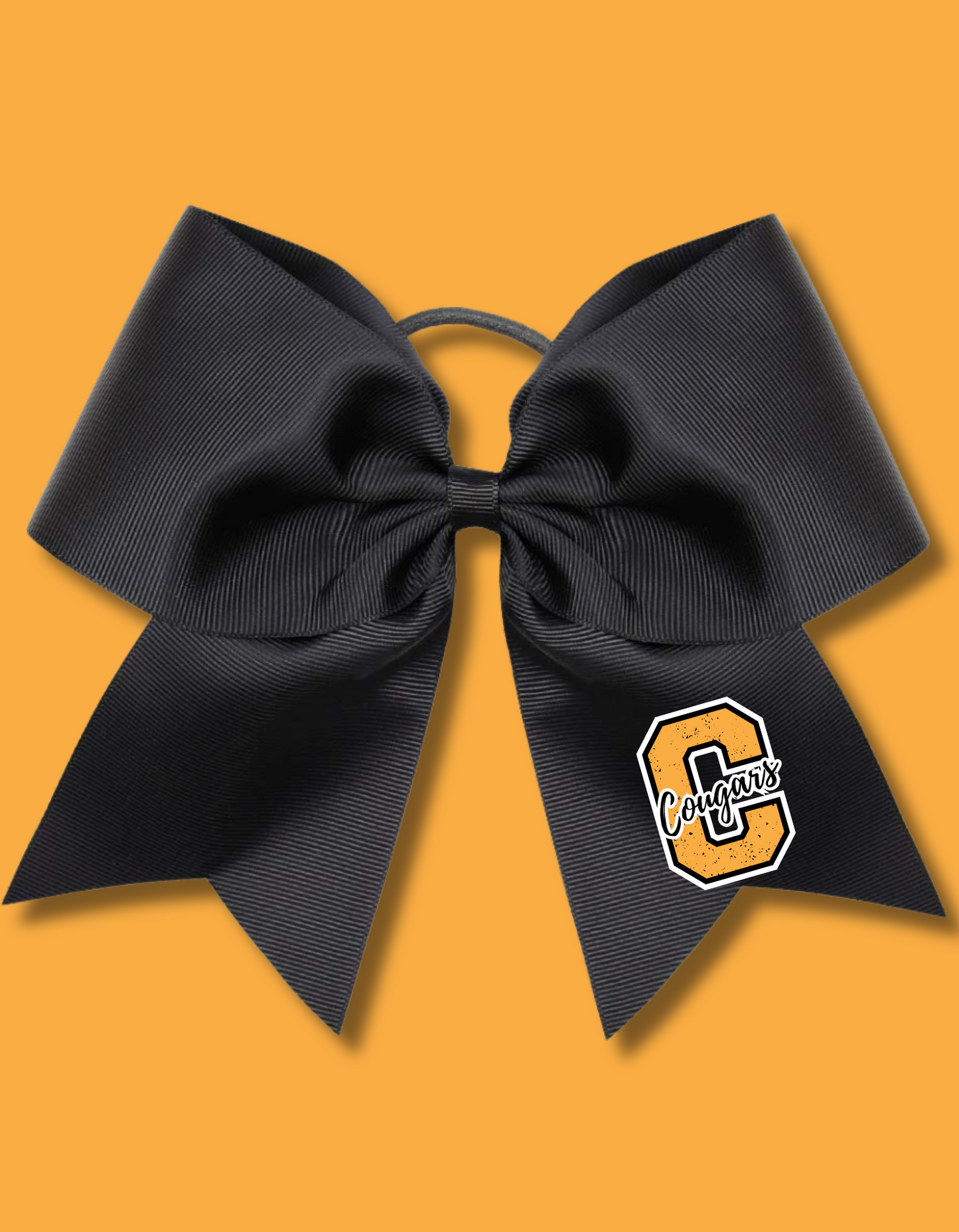 COUGARS CHEER BOWS-BLACK