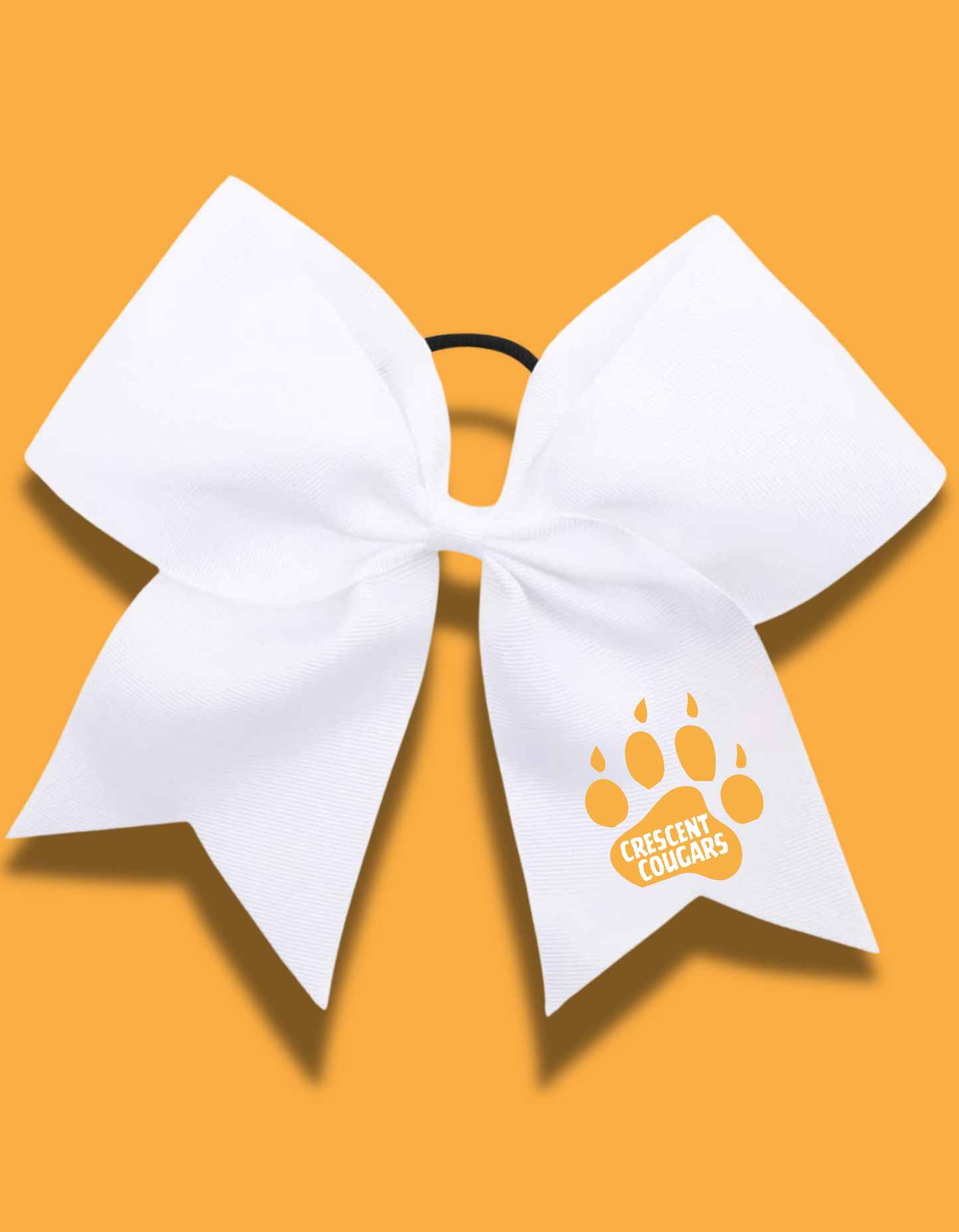 COUGARS CHEER BOWS-WHITE