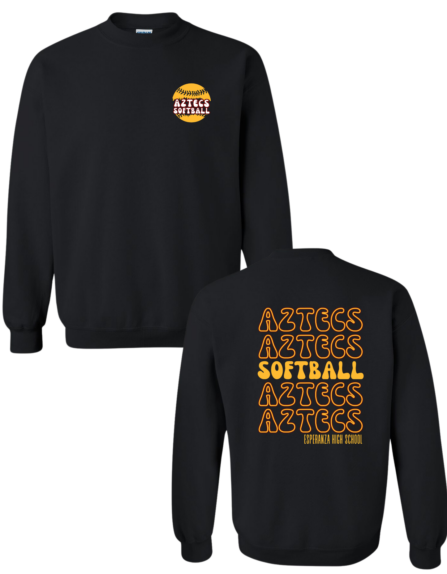 AZTECS SOFTBALL-CREWNECK SWEATSHIRT