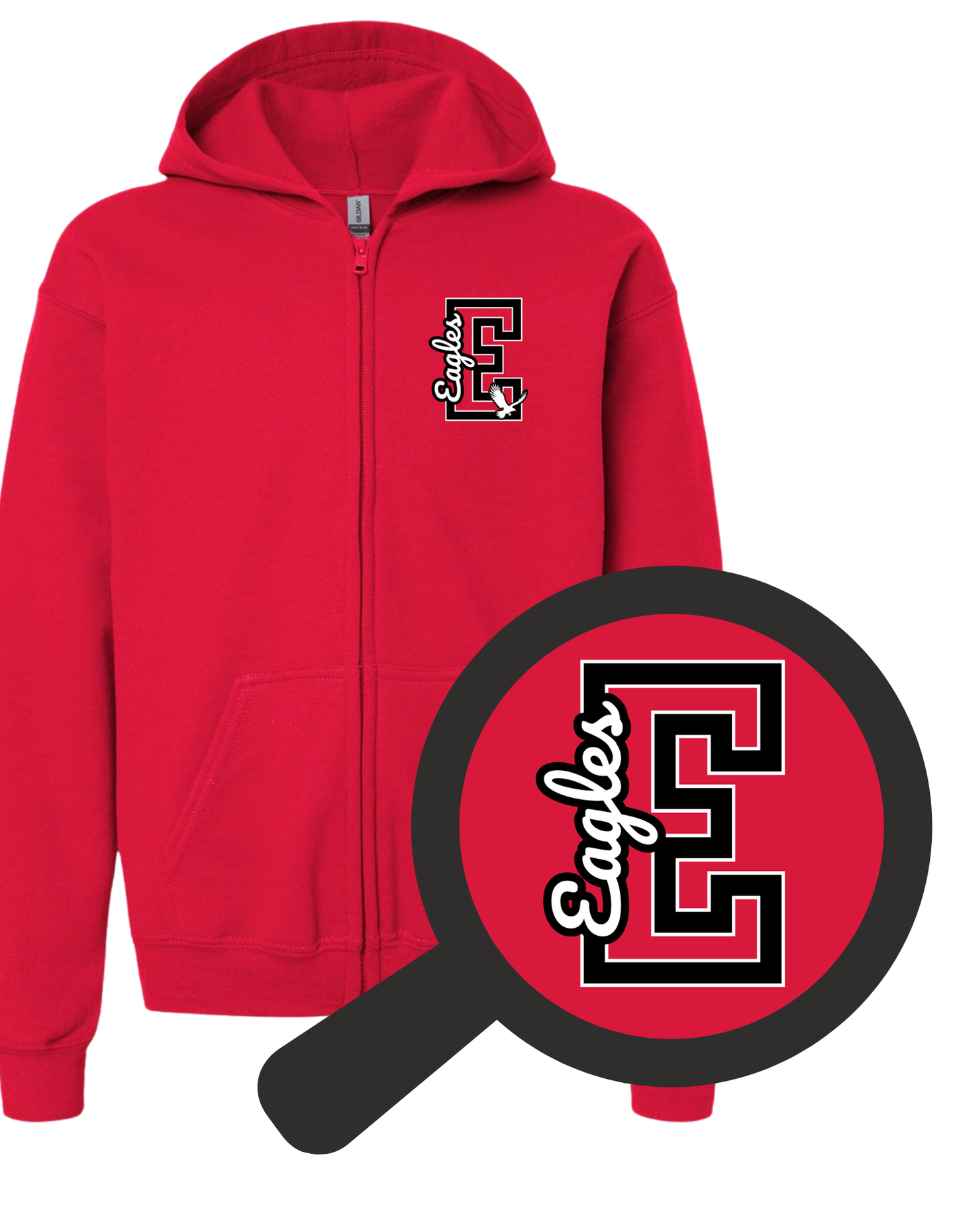 EAGLES FULL ZIP HOODIE