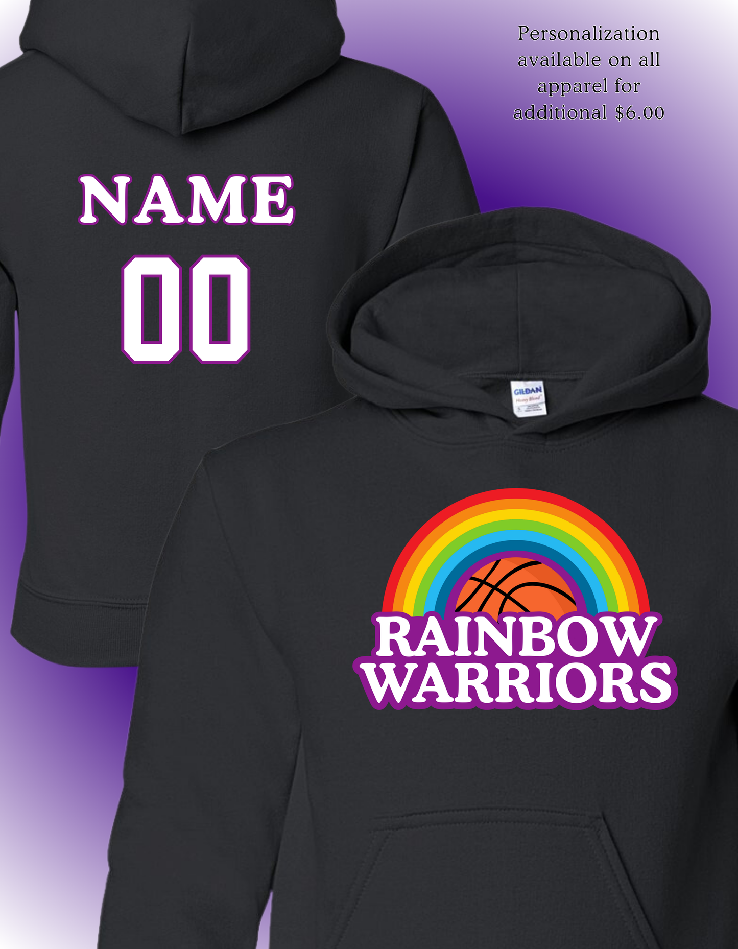 RAINBOW WARRIORS-HOODED SWEATSHIRT