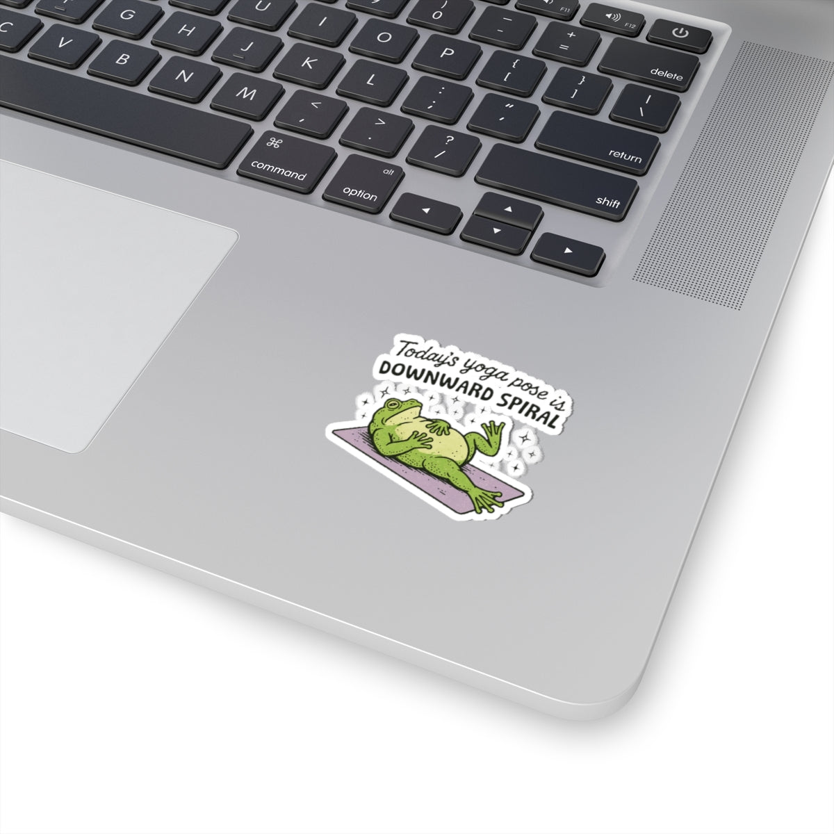 Yoga Frog Kiss-Cut Stickers | Fun Downward Spiral Design for Planners, Laptops, Water Bottles, Gifts
