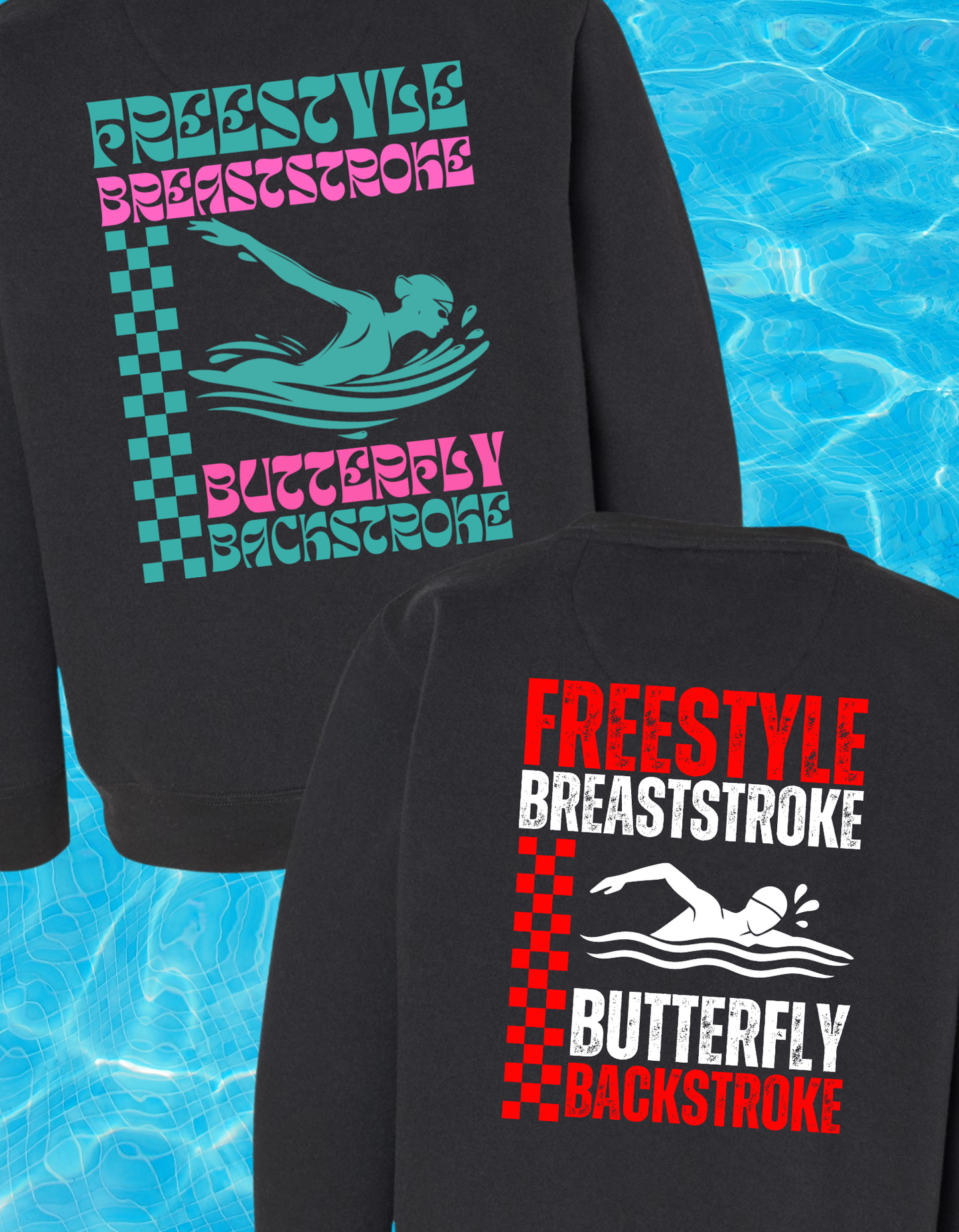 Free, Back, Breast, Fly