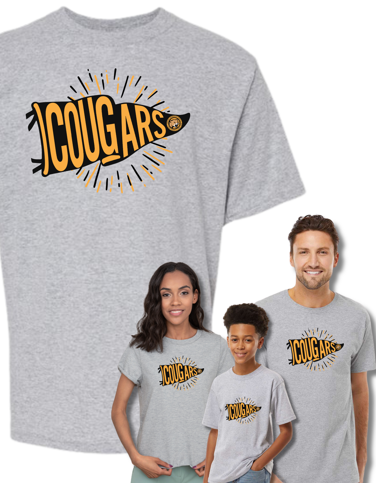 COUGARS PENNANT FLAG